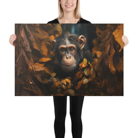 About my Brain Institute Wall Art 24″×36″ Chimpanzee Spirit Animal Canvas