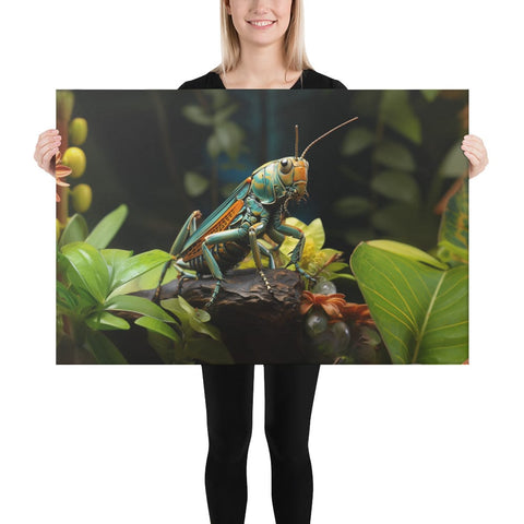 About my Brain Institute Wall Art 24″×36″ Grasshopper Spirit Animal Canvas