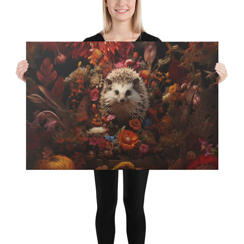 About my Brain Institute Wall Art 24″×36″ Hedgehog Spirit Animal Canvas