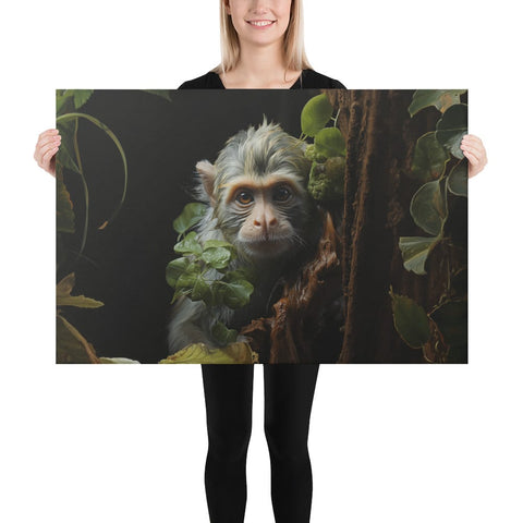 About my Brain Institute Wall Art 24″×36″ Monkey Spirit Animal Canvas