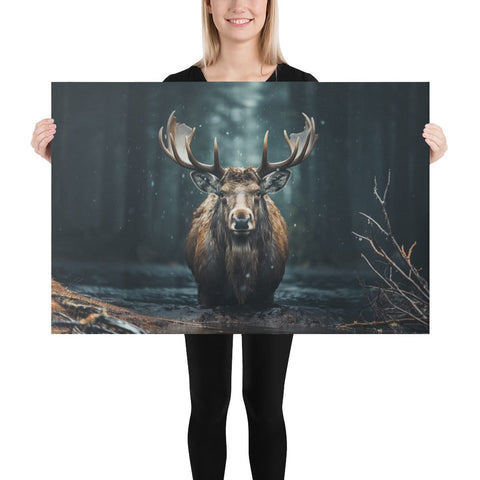 About my Brain Institute Wall Art 24″×36″ Moose Spirit Animal Canvas