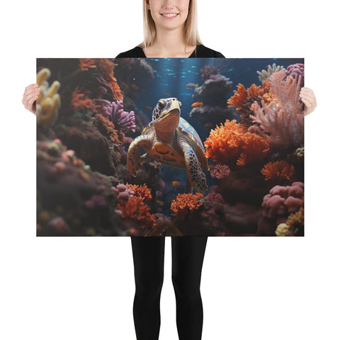 About my Brain Institute Wall Art 24″×36″ Sea Turtle Spirit Animal Canvas