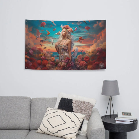 About my Brain Institute Wall Art Aphrodite Goddess Flag Wall Art