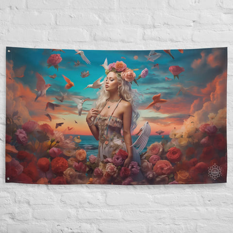 About my Brain Institute Wall Art Aphrodite Goddess Flag Wall Art