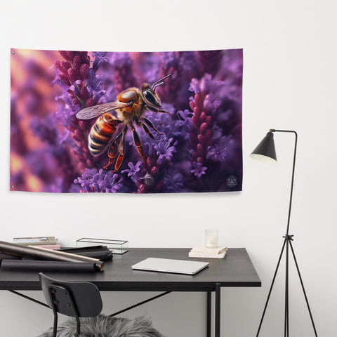 About my Brain Institute Wall Art Bee Spirit Animal Flag Wall Art