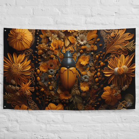 About my Brain Institute Wall Art Beetle Spirit Animal Flag Wall Art