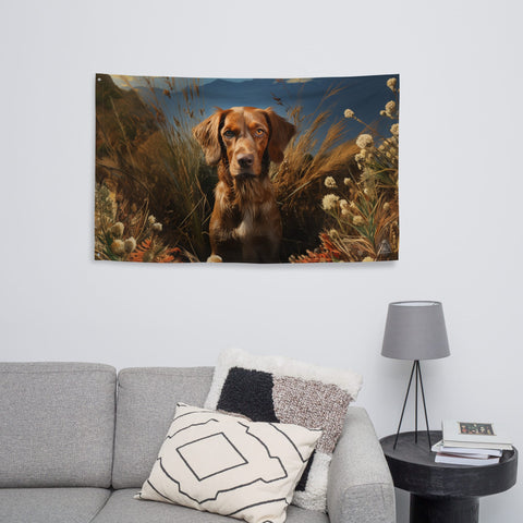 About my Brain Institute Wall Art Dog Spirit Animal Flag Wall Art