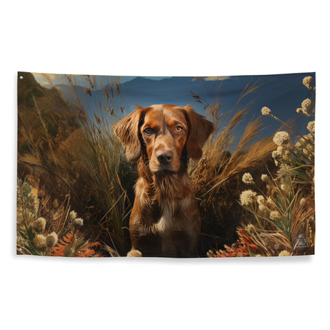 About my Brain Institute Wall Art Dog Spirit Animal Flag Wall Art
