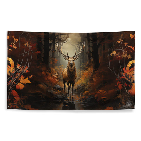 About my Brain Institute Wall Art Elk Spirit Animal Flag Wall Art