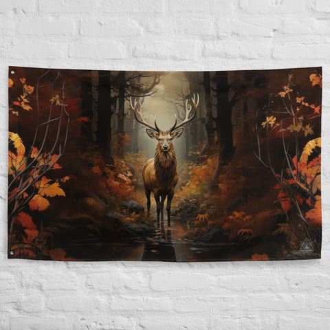 About my Brain Institute Wall Art Elk Spirit Animal Flag Wall Art