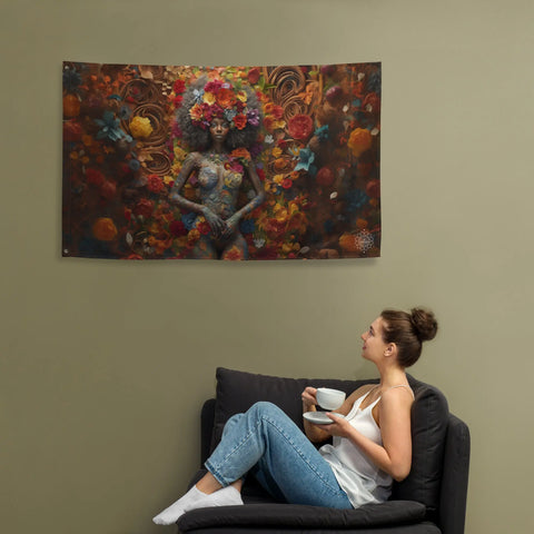 About my Brain Institute Wall Art Ezili Goddess Flag Wall Art