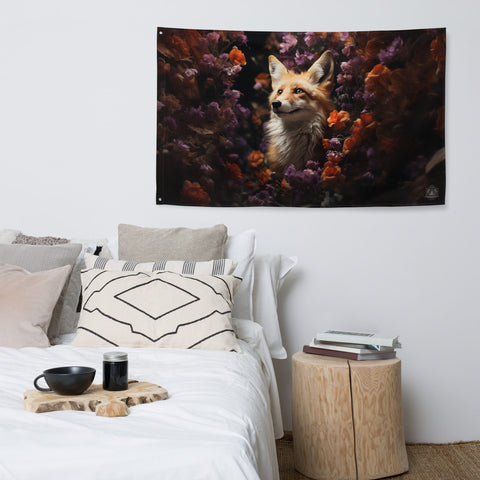 About my Brain Institute Wall Art Fox Spirit Animal Flag Wall Art