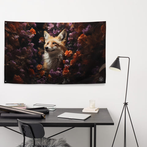 About my Brain Institute Wall Art Fox Spirit Animal Flag Wall Art