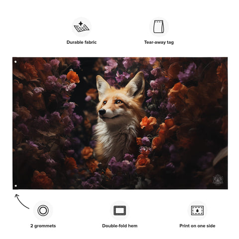 About my Brain Institute Wall Art Fox Spirit Animal Flag Wall Art