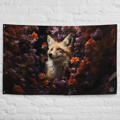 About my Brain Institute Wall Art Fox Spirit Animal Flag Wall Art
