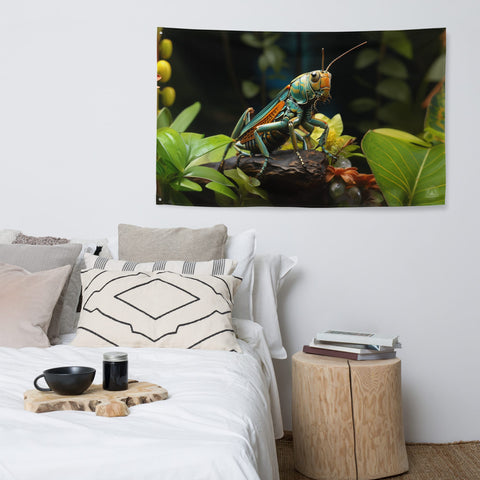 About my Brain Institute Wall Art Grasshopper Spirit Animal Flag Wall Art