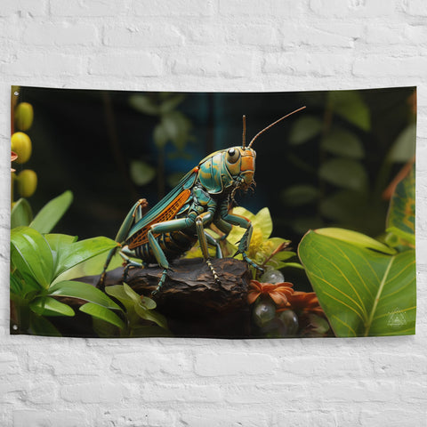About my Brain Institute Wall Art Grasshopper Spirit Animal Flag Wall Art