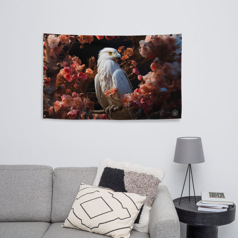 About my Brain Institute Wall Art Hawk Spirit Animal Flag Wall Art