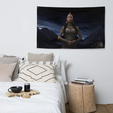 About my Brain Institute Wall Art Hine-Nui-Te-Pō Goddess Flag Wall Art