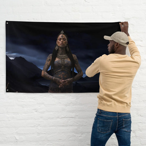 About my Brain Institute Wall Art Hine-Nui-Te-Pō Goddess Flag Wall Art