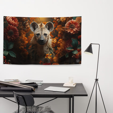 About my Brain Institute Wall Art Hyena Spirit Animal Flag Wall Art