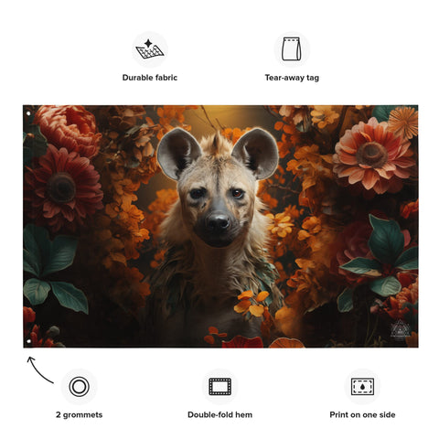 About my Brain Institute Wall Art Hyena Spirit Animal Flag Wall Art