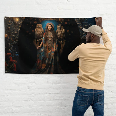 About my Brain Institute Wall Art Jaci Goddess Flag Wall Art