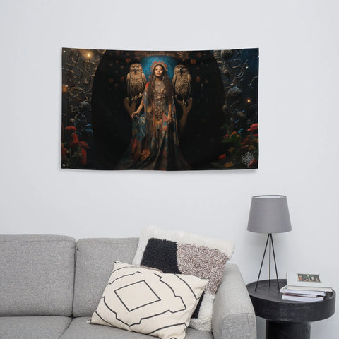 About my Brain Institute Wall Art Jaci Goddess Flag Wall Art