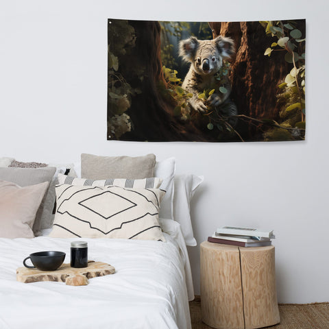 About my Brain Institute Wall Art Koala Spirit Animal Flag Wall Art