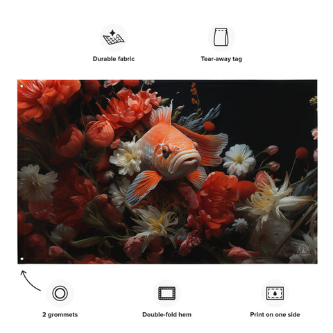 About my Brain Institute Wall Art Koi Fish Spirit Animal Flag Wall Art