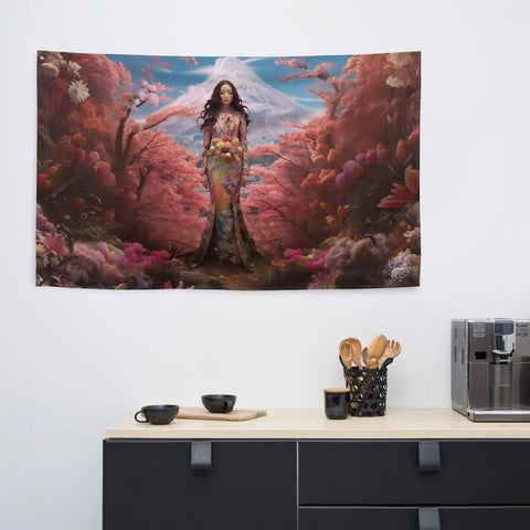 About my Brain Institute Wall Art Konohanasakuya Goddess Flag Wall Art