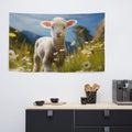About my Brain Institute Wall Art Lamb Spirit Animal Flag Wall Art