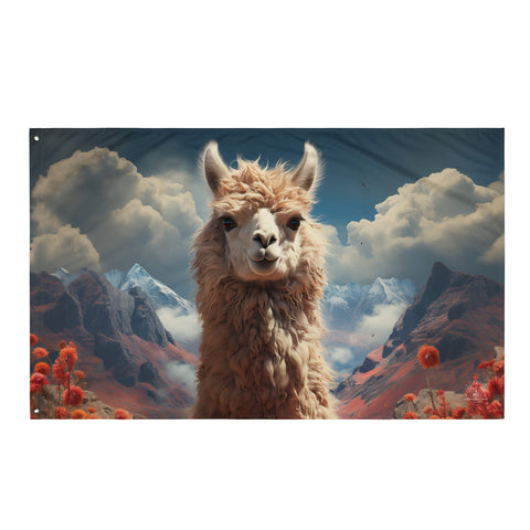 About my Brain Institute Wall Art Llama Spirit Animal Flag Wall Art