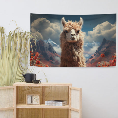 About my Brain Institute Wall Art Llama Spirit Animal Flag Wall Art