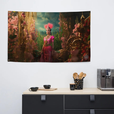 About my Brain Institute Wall Art Mae Phosop Goddess Flag Wall Art