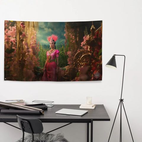 About my Brain Institute Wall Art Mae Phosop Goddess Flag Wall Art