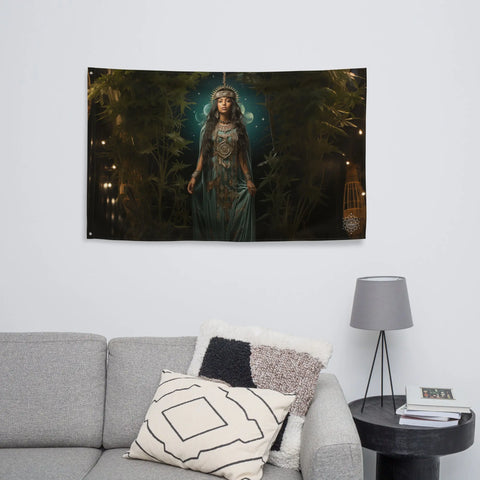 About my Brain Institute Wall Art Mama Quilla Goddess Flag Wall Art