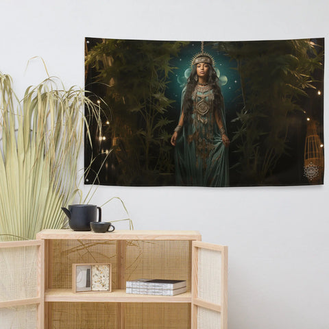 About my Brain Institute Wall Art Mama Quilla Goddess Flag Wall Art