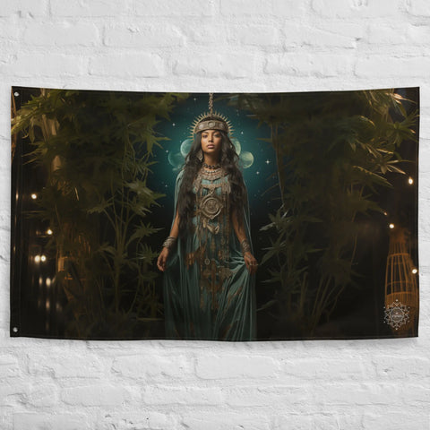 About my Brain Institute Wall Art Mama Quilla Goddess Flag Wall Art