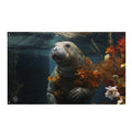 About my Brain Institute Wall Art Manatee Spirit Animal Flag Wall Art