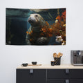 About my Brain Institute Wall Art Manatee Spirit Animal Flag Wall Art