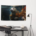 About my Brain Institute Wall Art Manatee Spirit Animal Flag Wall Art