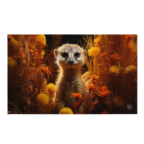 About my Brain Institute Wall Art Meerkat Spirit Animal Flag Wall Art