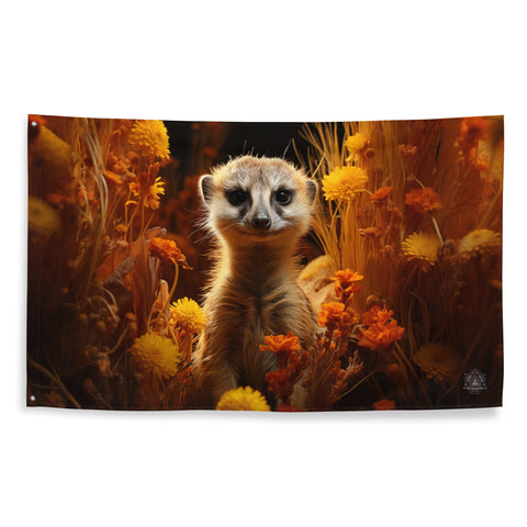 About my Brain Institute Wall Art Meerkat Spirit Animal Flag Wall Art