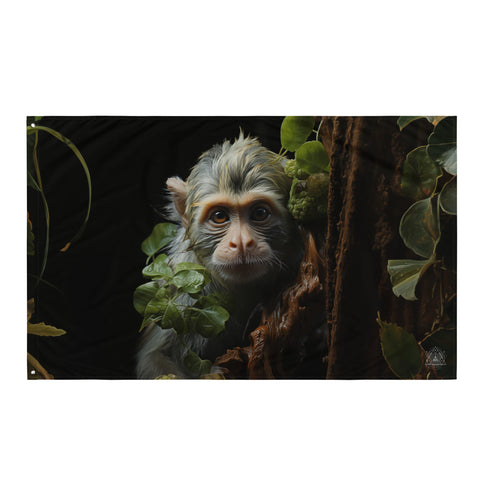 About my Brain Institute Wall Art Monkey Spirit Animal Flag Wall Art