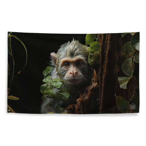 About my Brain Institute Wall Art Monkey Spirit Animal Flag Wall Art