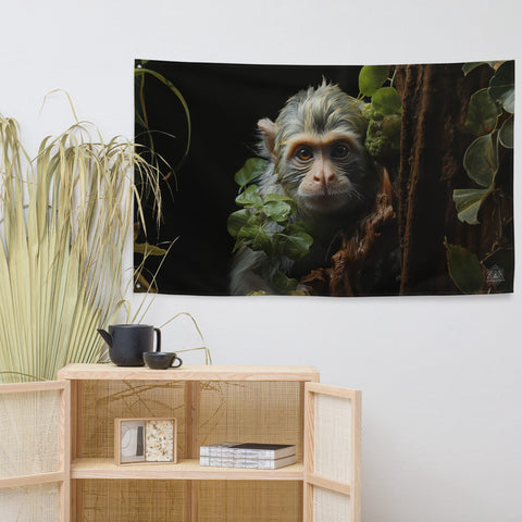 About my Brain Institute Wall Art Monkey Spirit Animal Flag Wall Art