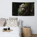 About my Brain Institute Wall Art Monkey Spirit Animal Flag Wall Art