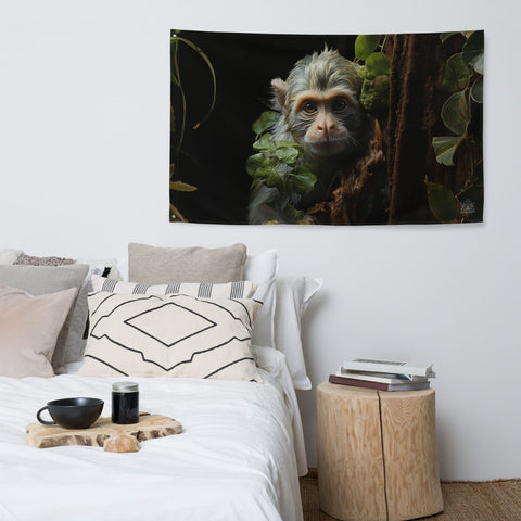 About my Brain Institute Wall Art Monkey Spirit Animal Flag Wall Art