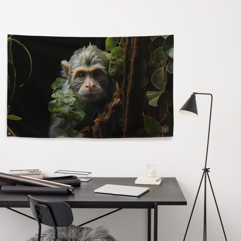 About my Brain Institute Wall Art Monkey Spirit Animal Flag Wall Art